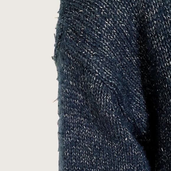 Joie Blue Knit Metallic Sweater - Picture 7 of 9